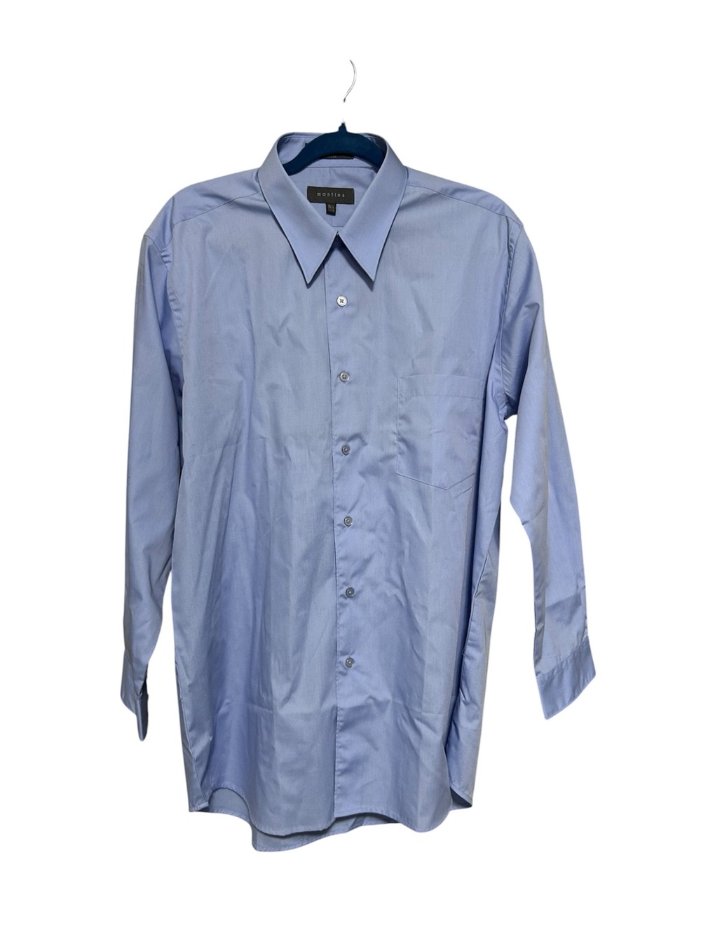 Mantles Men’s Light Blue Dress Shirt 16.5 32/33 Long Sleeve Button Down